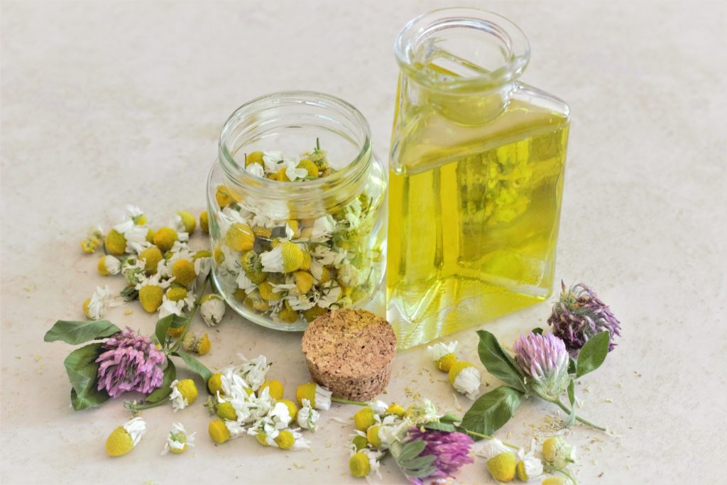 Lavender and chamomile oil