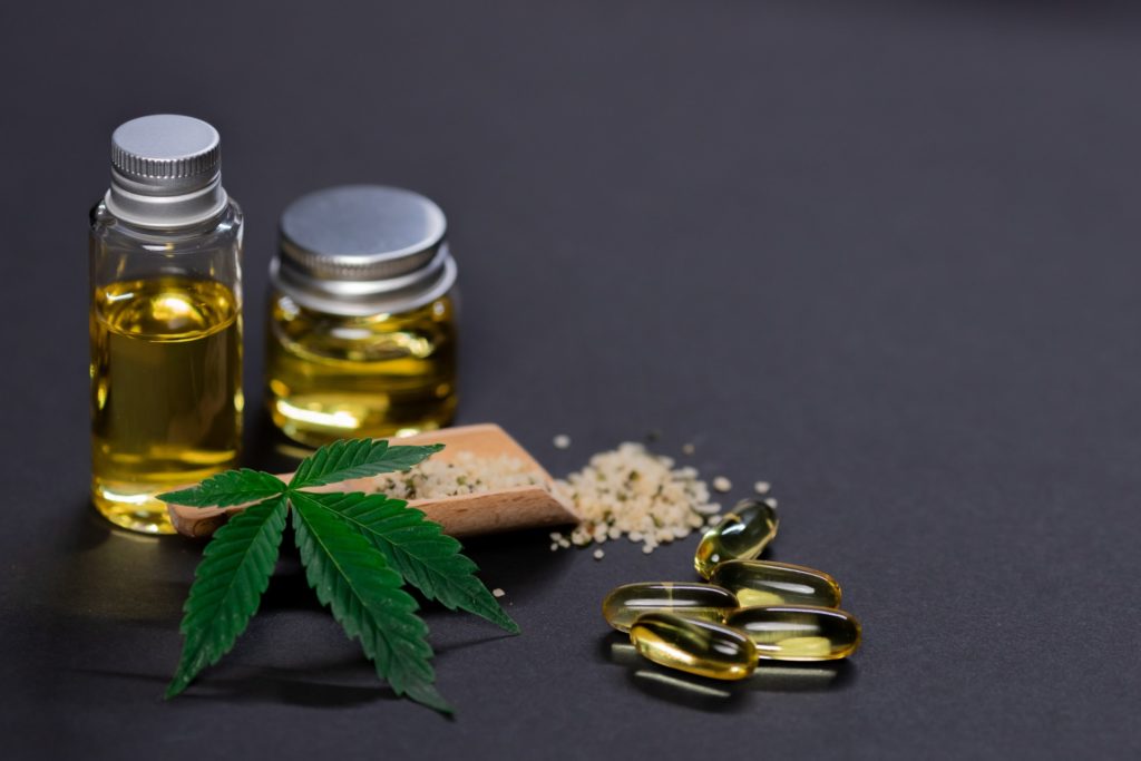 CBD OIL capsules and solution