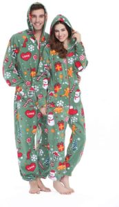 XMASCOMING Women's & Men's Hooded One-Piece Pajamas. Amazon.com