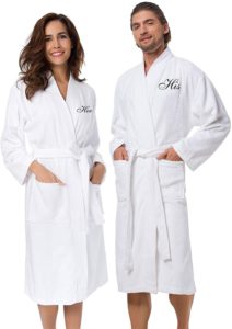 Couple's Terry Cotton Kimono Robe 100% Cotton Spa Bathrobe Set - Amazon.com