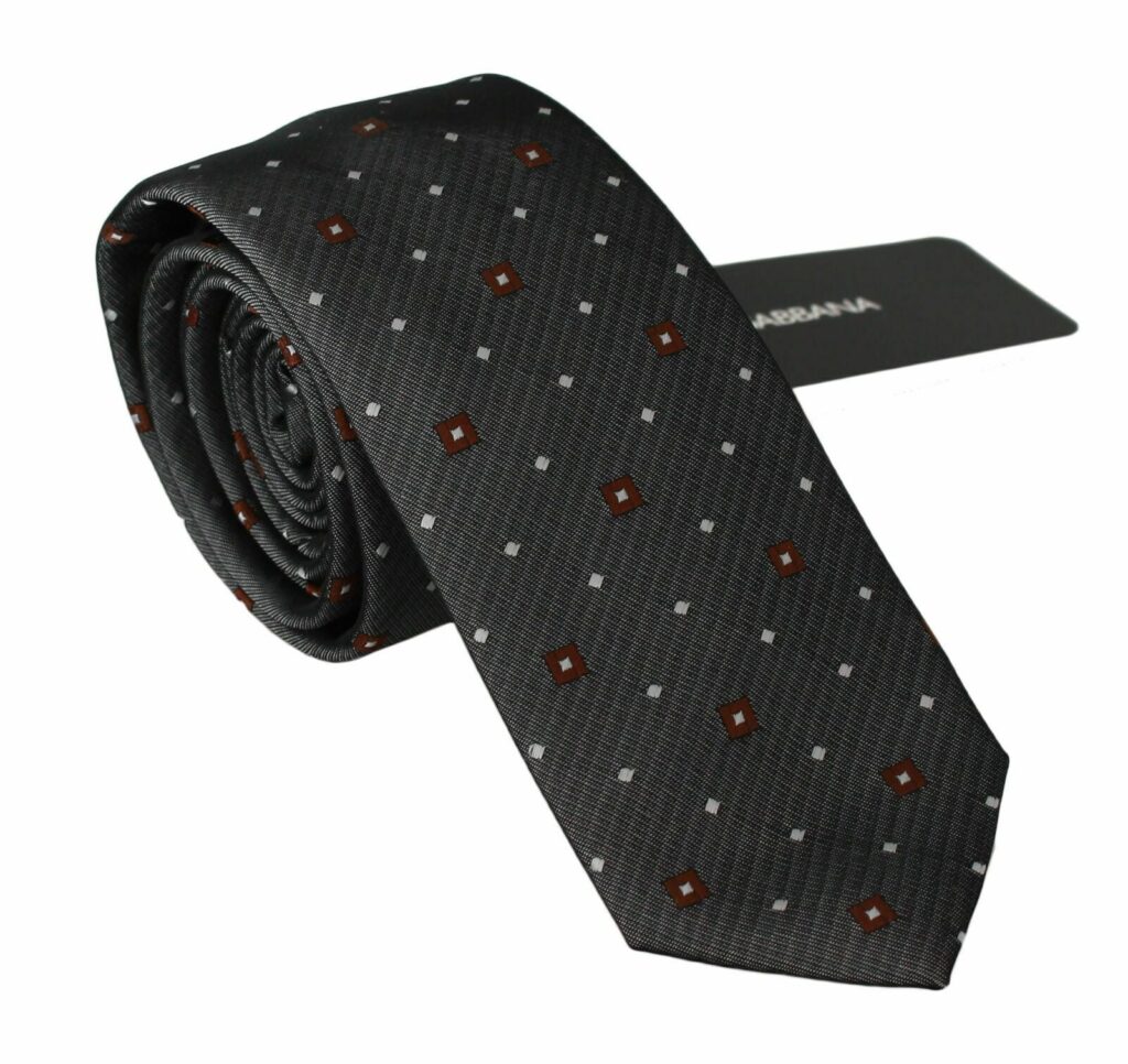 Dolce & Gabbana
Elegant Gray Patterned Silk Blend Neck Men's Tie