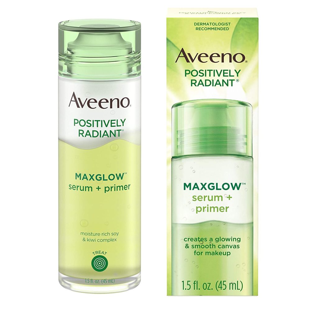 Aveeno Positively Radiant MaxGlow Hydrating Face Serum + Primer. Amazon.com
