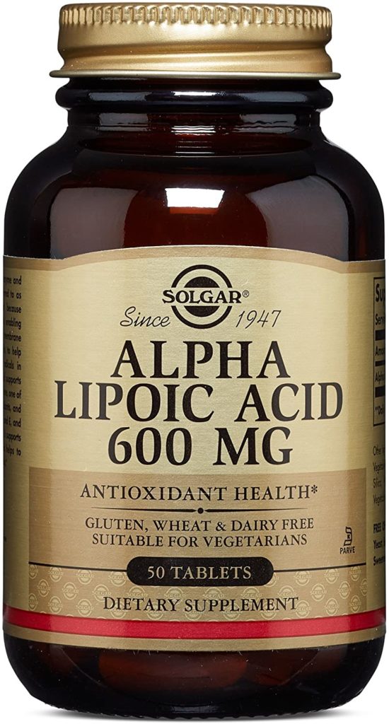Solgar Alpha Lipoic Acid 600 mg. Amazon.com