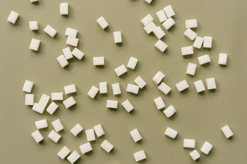 Close-Up Shot of Sugar Cubes
