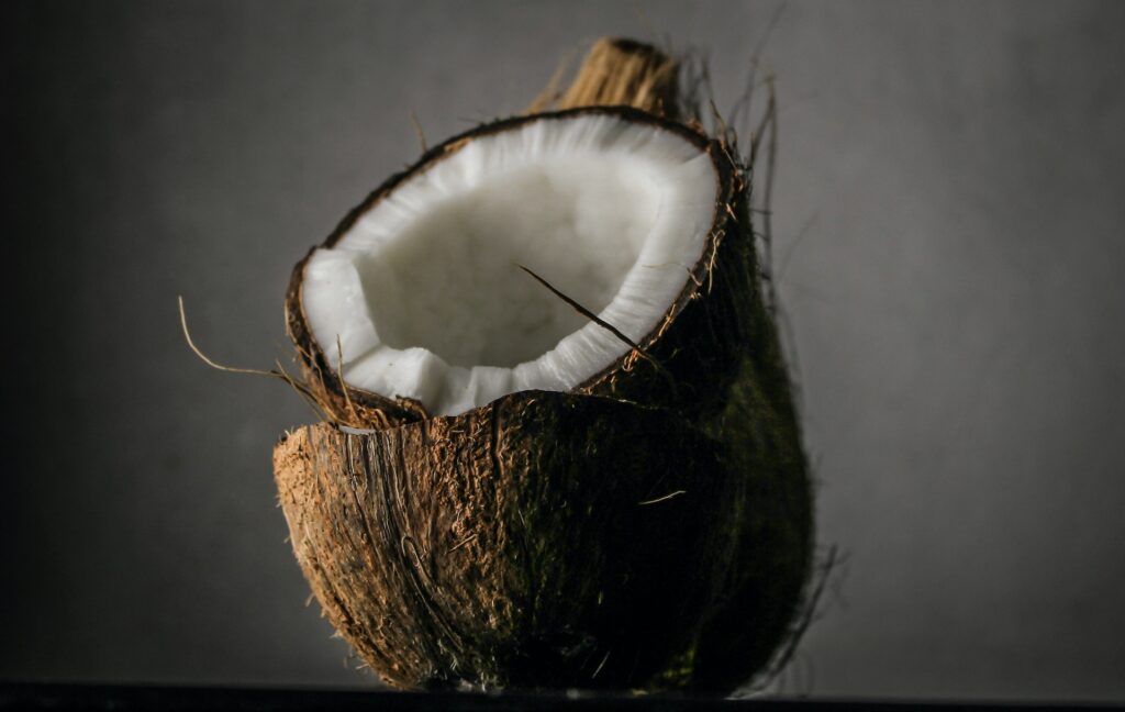Coconut moisturizes and repairs the skin.