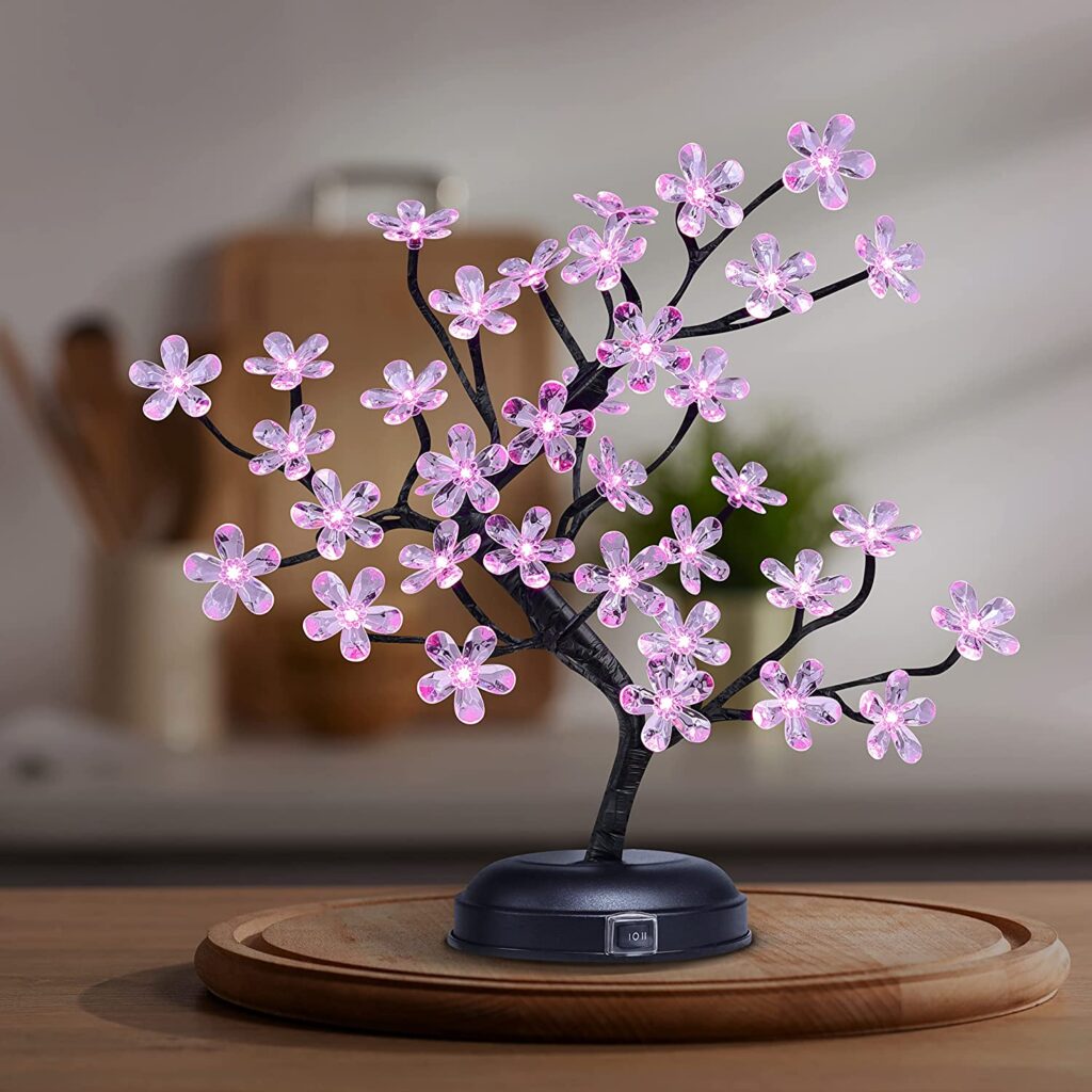 LIGHTSHARE 18-inch Crystal Flower LED Bonsai Tree. Amazon.com