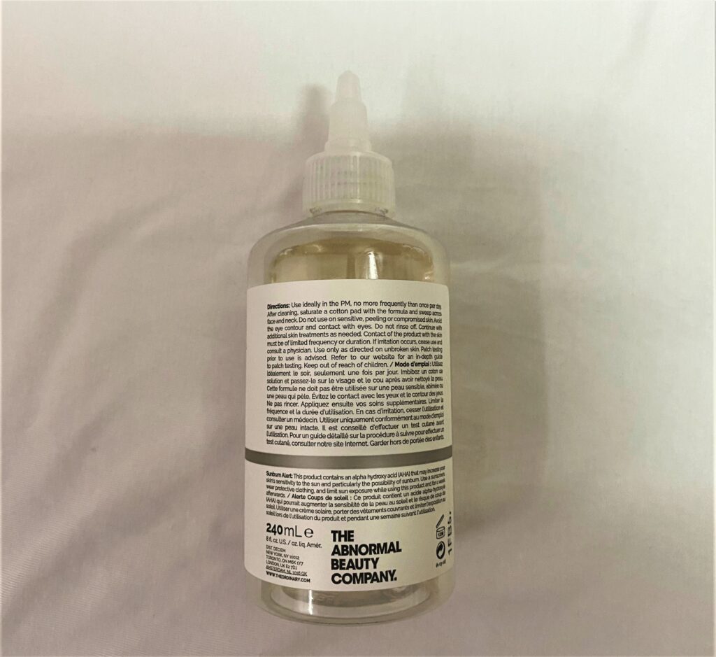 Full ingredient list of The Ordinary Glycolic Acid Toner