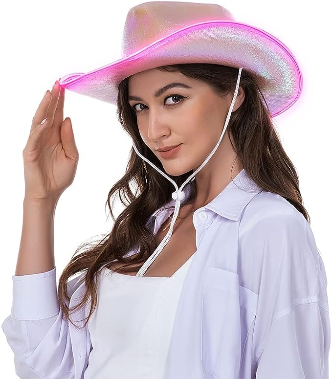 Light Up Disco Cowgirl Hat