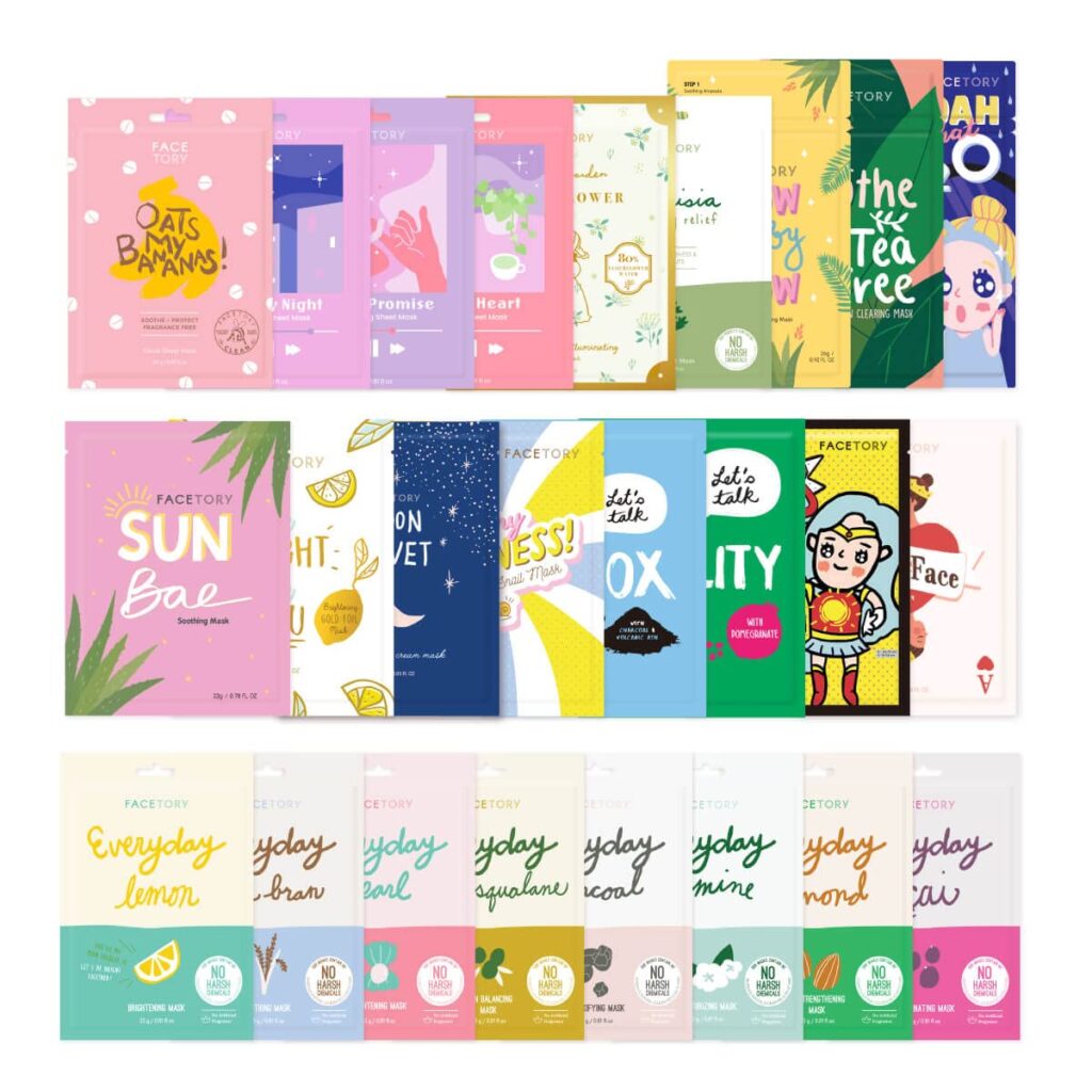 FaceTory 25 Pack Sheet Mask Collection