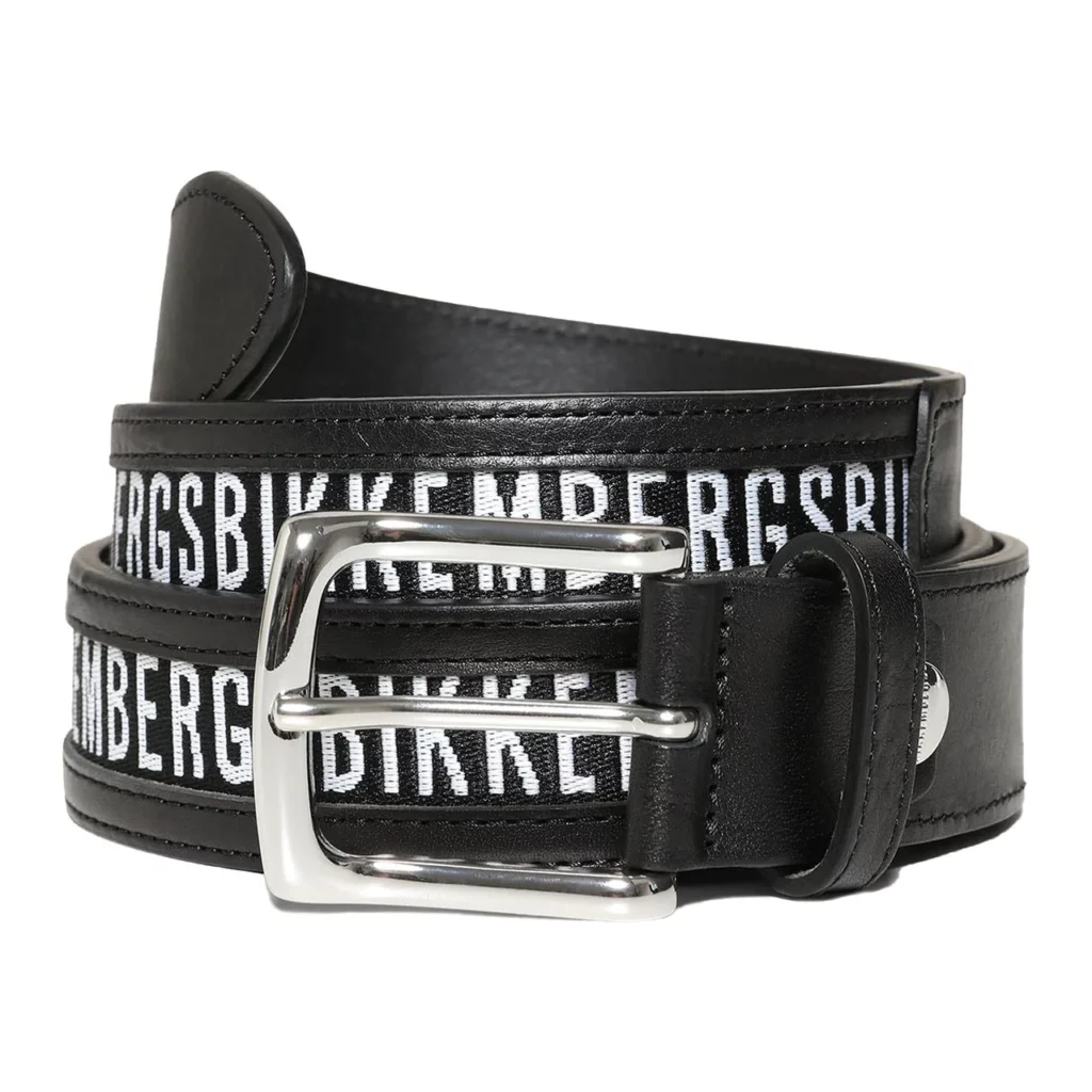 BIKKEMBERGS Black Leather Di Calfskin Men's Belt