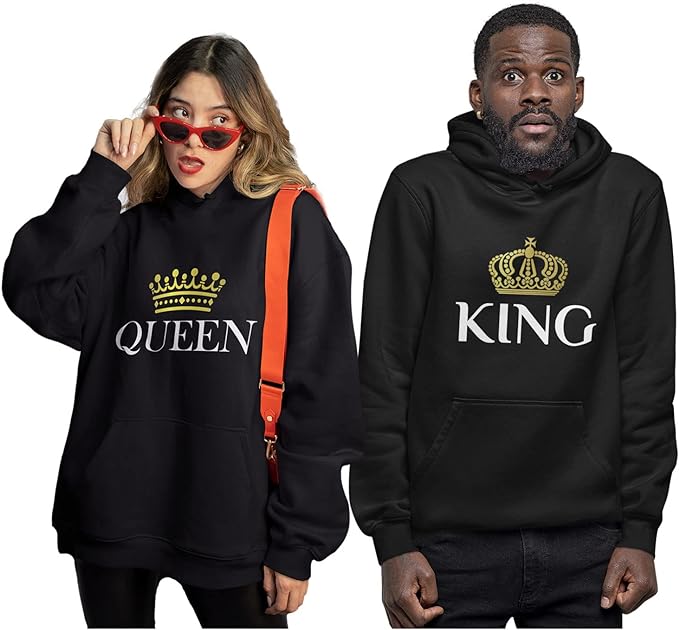 KING & QUEEN Matching Couple Hoodie Set. Amazon.com 