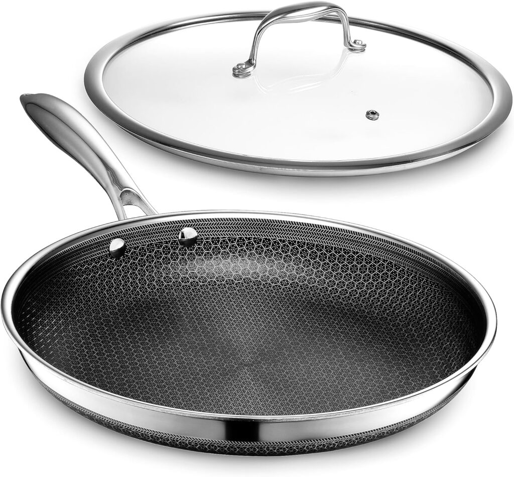 Nonstick 12-Inch Fry Pan with Tempered Glass Lid