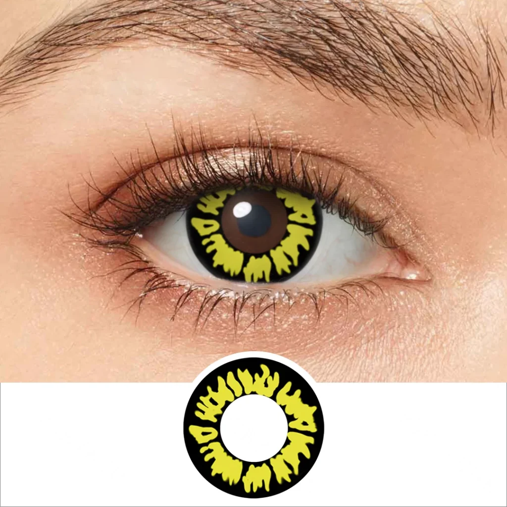 Yellow Wolf Eye Contacts